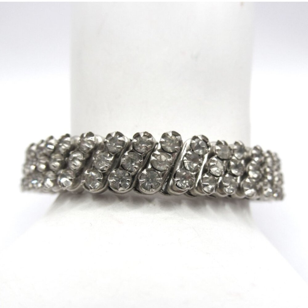 Vintage Expandable Rhinestone Bracelet Made in Japan